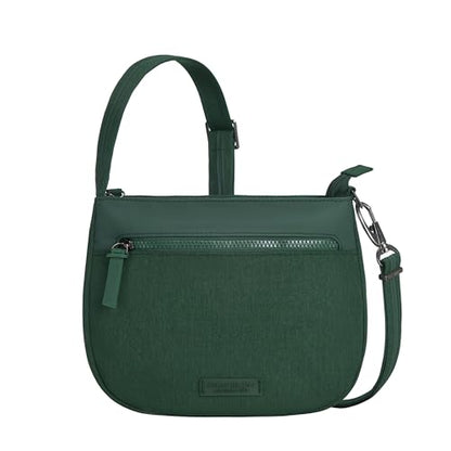 Travelon Anti-Theft Metro Saddle Crossbody - color: Forest Heather