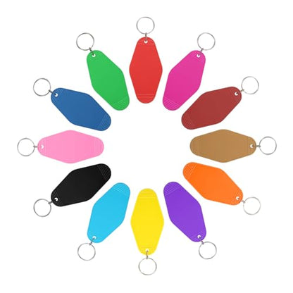 uxcell Hotel Keychains Blank Plastic - color: Rose Red