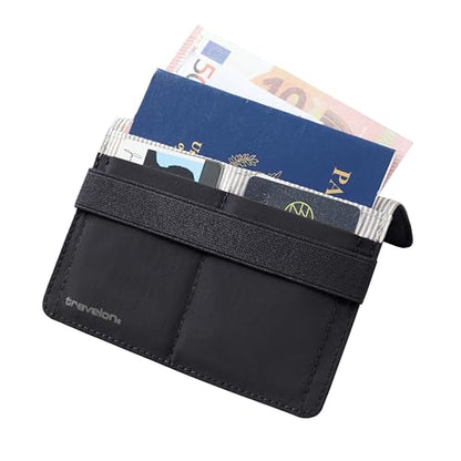 Travelon RFID Blocking Flap Passport Holder - color: Black Wash