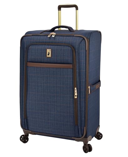 London Fog Brentwood IV 29" Expandable Spinner Softside Suitcase, Midnight Blue - color: Midnight Blue