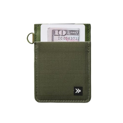 Thread Wallets Ultra Slim Minimalist Leather Card Holder Wallet (Olive) - color: Olive