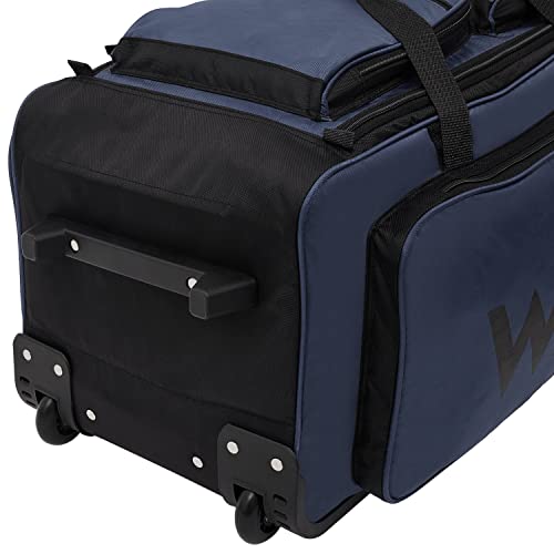 Wrangler Wesley Rolling Duffel Bag, Navy Blue, Large 30-Inch - color: Navy Blue
