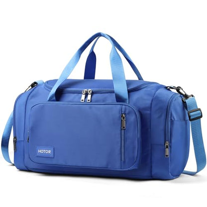 HOTOR Gym Bag, Duffle Bag with Shoe Compartment, Blue 20.5x11x10.6 Inch - color: Blue, size: 20.5" x 11.0" x 10.6"