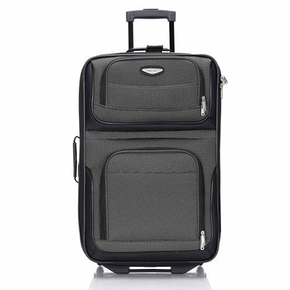 Travel Select Amsterdam Softside Expandable Luggage with Rolling Wheels, Gray, 25-Inch Medium - color: Gray, size: 25-Inch Medium