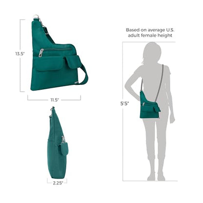 Travelon Anti-Theft Classic Crossbody Bag - color: Spruce