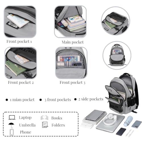 EKUIZAI Kids Rolling Wheeled Backpack for Boys Girls Roller Middle School Backpack with Wheels Rolling Bookbag Trolley Bag for Kids，2 Wheels White - color: 2-wheel White, style: 2 Wheels