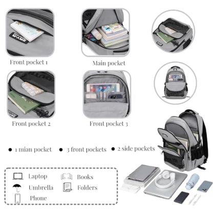 EKUIZAI Kids Rolling Wheeled Backpack for Boys Girls Roller Middle School Backpack with Wheels Rolling Bookbag Trolley Bag for Kids，2 Wheels White - color: 2-wheel White, style: 2 Wheels