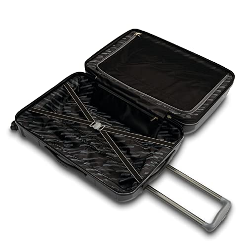 American Tourister Stratum 2.0 Hardside Expandable Luggage with Spinners, Jet Black, 2PC SET (Carry-on/Medium) - color: Jet Black, size: 2-Piece Set (Carry-on/Medium)