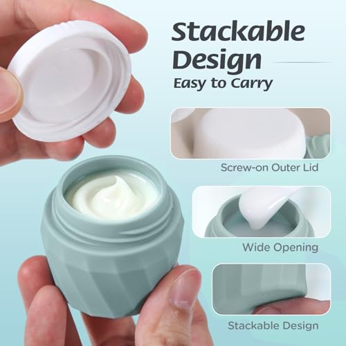 6Pcs Travel Bottles for Toiletries, Silicone Travel Size Containers Set - color: GRAY