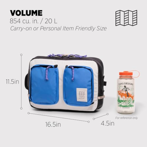 Topo Designs Global Briefcase + Travel Pack (Classic Blue/Bone White) - color: Eco-friendly / Classic Blue / Bone White