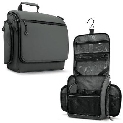 VENTURE 4TH Hanging Travel Toiletry Bag, 18 Compartments - Shadow Gray - color: Shadow Gray