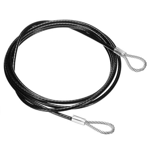 PATIKIL 118" Safety Cable Lock Security Wire Ropes 0.26" Dia Black - size: 118 Inch-Black