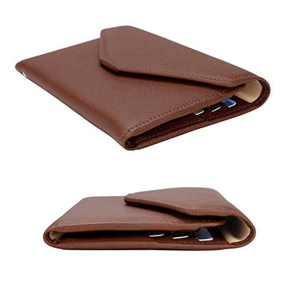 ZOPPEN Passport Holder Travel Wallet Organizer for Women,Seal Brown - color: Seal Brown