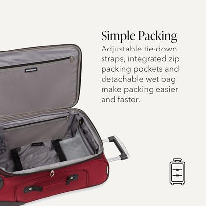 SwissGear Sion Softside Expandable Roller Luggage, Burgundy, 3-Piece Set (21/25/29) - color: Burgundy, size: 3-Piece Set (Carry-On/Medium/Large)