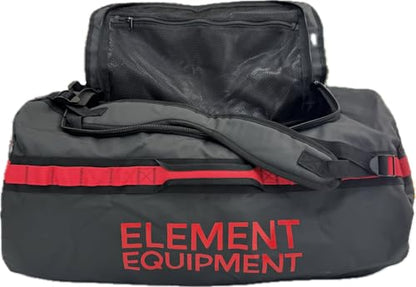 Element Equipment Trailhead Duffel Bag Shoulder Straps Waterproof Black/Red Large - color: Black/Red, size: Large 85 Liters