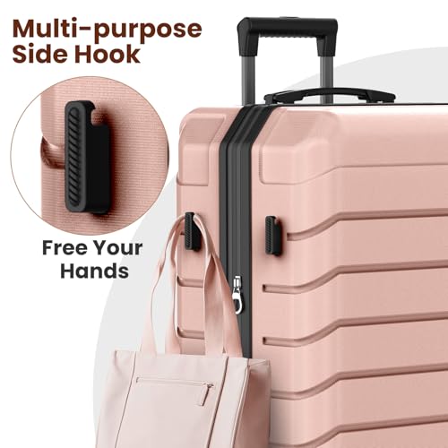 Luggage Sets 3 Piece Lightweight Hardshell Suitcase（Rose Gold - color: RPSE GOK