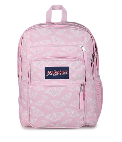JanSport 34L Big Backpack - 15 Inch Laptop Sleeve, Flutter By Pink - color: Flutter By Pink Ice
