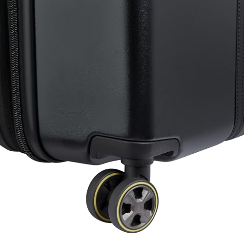 DELSEY PARIS Cadence Hardside Expandable Luggage with Spinner Wheels, Deep Black, Checked Medium 24 Inch - color: Deep Black, size: Checked-Medium 24 Inch