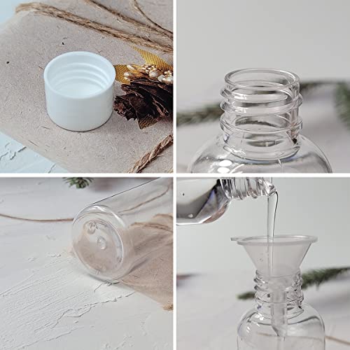 4pcs Travel Bottles,80ml Refillable Clear Empty Plastic Travel Size Containers Bottles with Screw Lids for Toiletries,Soap,Shampoo and Conditioner