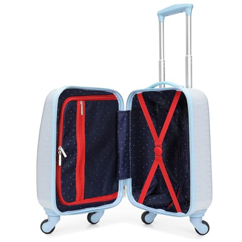 NAUTICA Kids Luggage - 18" Airline Approved Rolling Hardside Upright Carry-on Suitcase with Wheels (Polar Voyage) - color: Polar Voyage