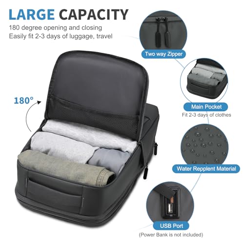 38L Travel Backpack 17" Laptop Backpack, Grey - color: Grey