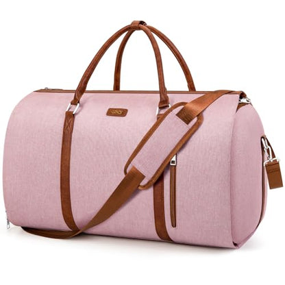 Convertible 2-in-1 Garment Bags for Travel with Waterproof Shoe Compartment - color: 5-Pink