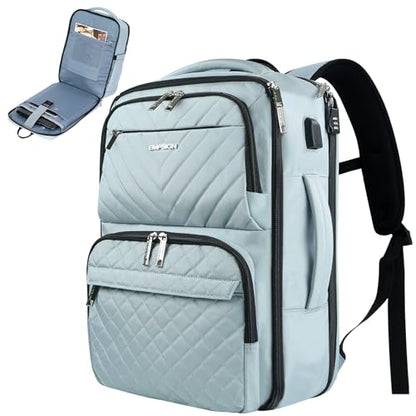 EMPSIGN Travel Backpack Women, Large Carry On Backpack 17 inch, Light Blue - color: Light Blue, size: 17 Inch