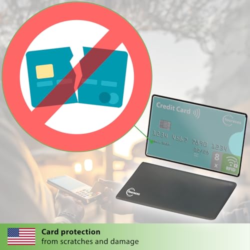 rfid blocking sleeves, 8 pieces - credit card protector - card blocker for bank card, anti fraud nfc card holder