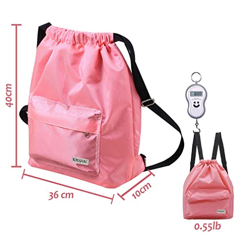 KIKIGOAL Dry Wet Separated Swimming Bag Portable Drawstring Backpack Waterproof Gym Sports Pool Beach Gear Bag - color: Green