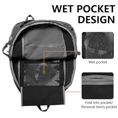 Goloni Ultra Lightweight Packable Backpack 40L - Foldable Hiking Backpack Water Resistant Small Foldable Daypack for Travel,Black - color: Black