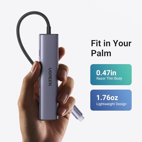 UGREEN USB C Hub 5 in 1 Multiport USB Adapter 4K HDMI, 100W Power Delivery