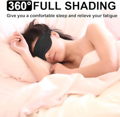 IEKEODI 4 Pack Sleep Masks, Blackout Eye Masks for Sleeping,(4 Black) - color: 4 Black