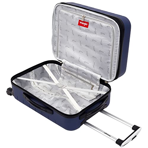 Wrangler Smart Spinner Hardside Luggage, 2 Piece Set, Navy Blue - color: Navy Blue, size: 2 Piece Set