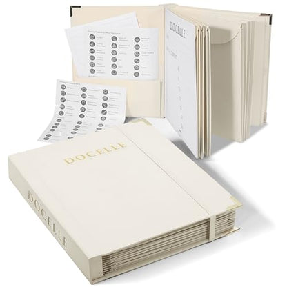 Life Organizer Important Document Organizer Expanding File Folder with Labels for Passports, Birth Certificates, Social Security Cards, Photos, Letters