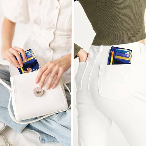 Tipmile Womens Credit Card Holder Wallet, Small Slim RFID Blocking Sleeve - color: Fox