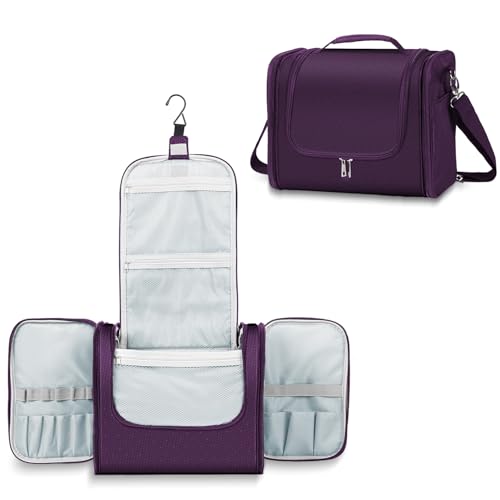 Buruis Extra Large Hanging Toiletry Bag for Women and Men, Purple - color: Purple, size: Extra Large