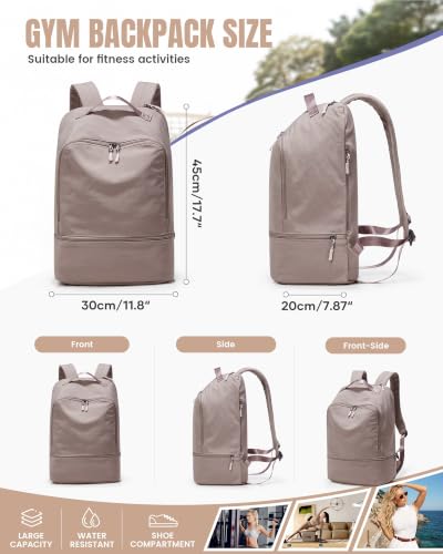 Gym Backpack for Women Lightweight Sports Casual Daypack Pink - color: D3-pink