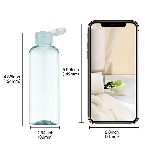 LISAPACK 3.4 oz Travel Bottles for Toiletries, Plastic Shampoo Containers - color: Light Green