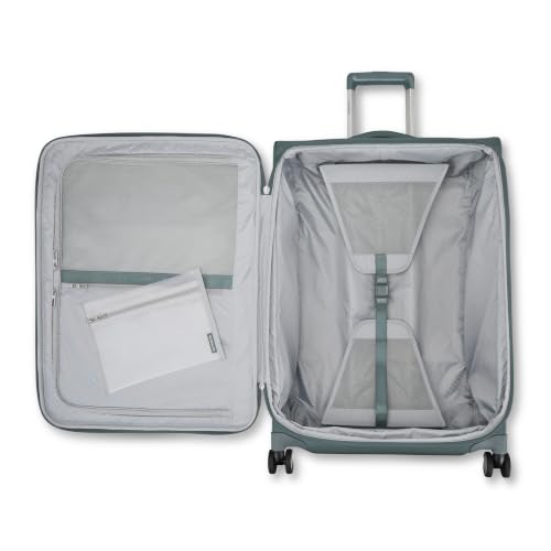 Samsonite Soft-Sided 3-PC: 20/24/29” (Carry-on, Medium & Large) Lightweight Expandable PortLift Luggage Set: Durable, 4 Spinner Wheels, Adjustable Handle, TSA Lock, 2 Front & Side Pocket- Teal - color: Deep Atlantic Green, size: 3-Piece (20"/25"/29")