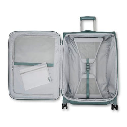 Samsonite Soft-Sided 3-PC: 20/24/29” (Carry-on, Medium & Large) Lightweight Expandable PortLift Luggage Set: Durable, 4 Spinner Wheels, Adjustable Handle, TSA Lock, 2 Front & Side Pocket- Teal - color: Deep Atlantic Green, size: 3-Piece (20"/25"/29")