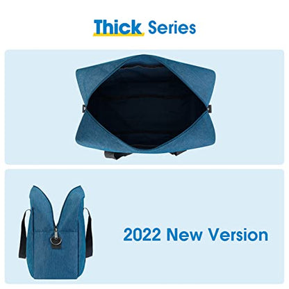 Narwey Personal Item Travel Bag, Carry on Foldable Duffle Bag for Women Men - color: AB-Thick Series Navy Blue, size: with Shoulder Strap