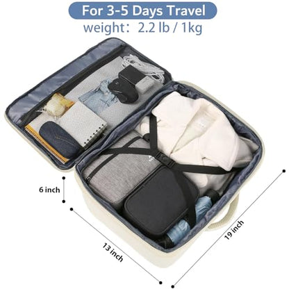 MATEIN Beige Travel Backpack Women, Carry on Bag with Hidden Shoulder Strap - color: Light Beige, size: X-Large