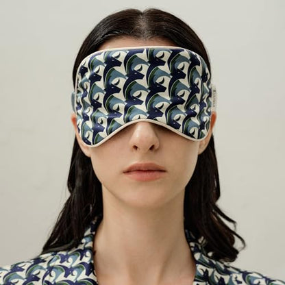LILYSILK 1 pc 100% Silk Sleep Mask Blindfold Elastic Strap Soft and Comfortable Night Shade for Men Women Taurus - color: Taurus