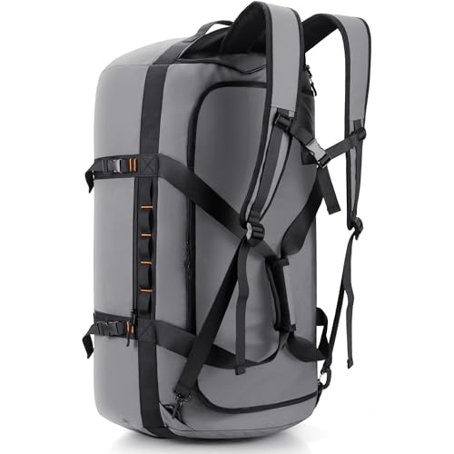 Hulongo Waterproof Duffel Bag Backpack for Men, Grey, 90L - color: Grey, size: 90L
