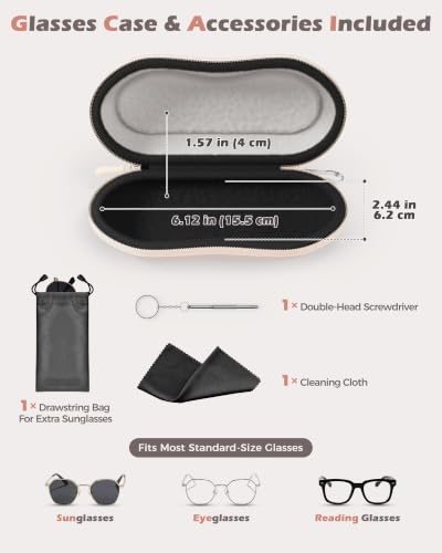 ProCase Sunglasses Case, Hard Shell Glasses Case for Men Women -Beige - color: Beige