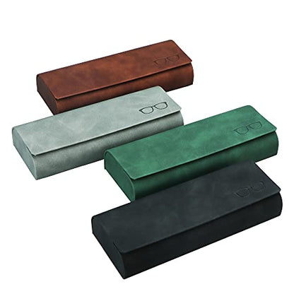 VisionGlobal Hard Shell Eyeglass Case for Eyeglasses and Sunglasses for Men/Women and Kids - color: 641_green
