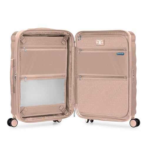 Traveler's Choice Edinburgh II Hardside Spinner Luggage, TSA Lock, Sand, 25" Medium - color: Sand, size: 25" Medium