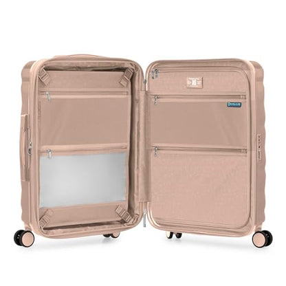 Traveler's Choice Edinburgh II Hardside Spinner Luggage, TSA Lock, Sand, 25" Medium - color: Sand, size: 25" Medium