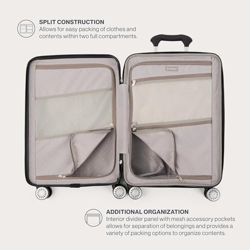 Travelpro Pathways 3 Hardside Checked Luggage Suitcase, Grey, 28-Inch - color: Cloud Grey, size: Checked Large 28 Inch