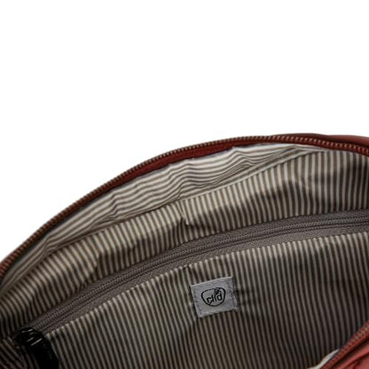 Travelon Anti-Theft Boho Crescent Crossbody - color: Paprika